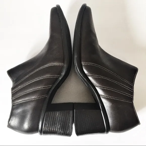Clarks Dark Brown Leather Ankle Boots Booties