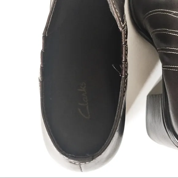 Clarks Dark Brown Leather Ankle Boots Booties