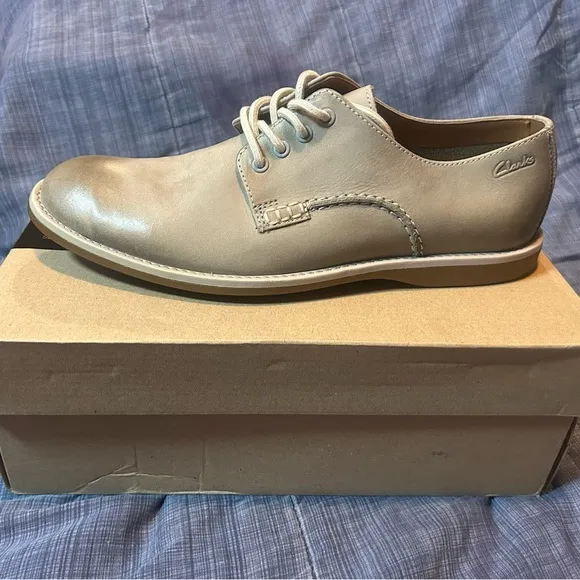 Clarks Farli Walk Lace Up Tan Leather Oxford Shoes