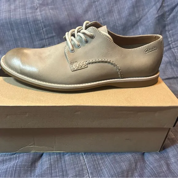 Clarks Farli Walk Lace Up Tan Leather Oxford Shoes