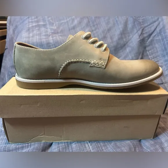 Clarks Farli Walk Lace Up Tan Leather Oxford Shoes
