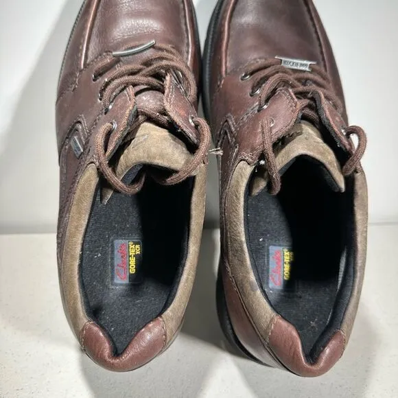 Clarks Gore-Tex XCR Oxford Brown Leather Shoes Men’s 13M 36503 Waterproof
