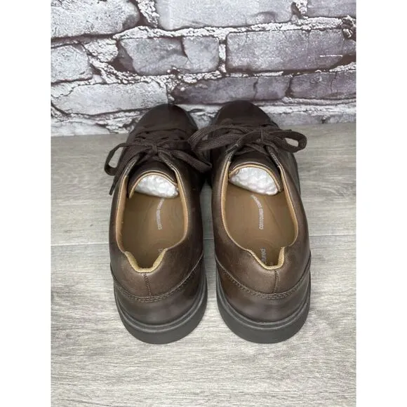 Clarks Unstructured Brown Leather Lace Up Casual Sneakers Shoes Men 11M US/44.5