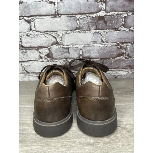 Clarks Unstructured Brown Leather Lace Up Casual Sneakers Shoes Men 11M US/44.5