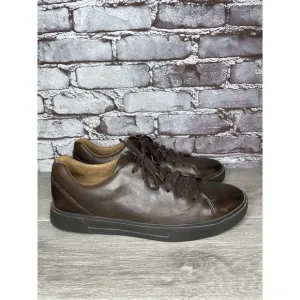 Clarks Unstructured Brown Leather Lace Up Casual Sneakers Shoes Men 11M US/44.5