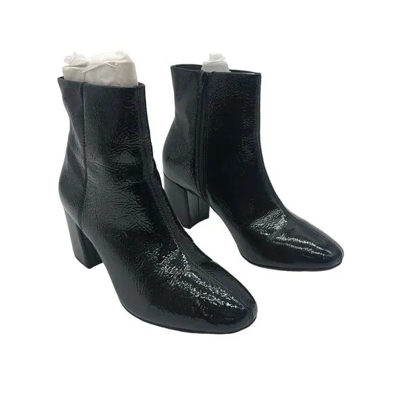 Clarks Womens Chantelle Stone Zipper Ankle Boots Black Size 9 M