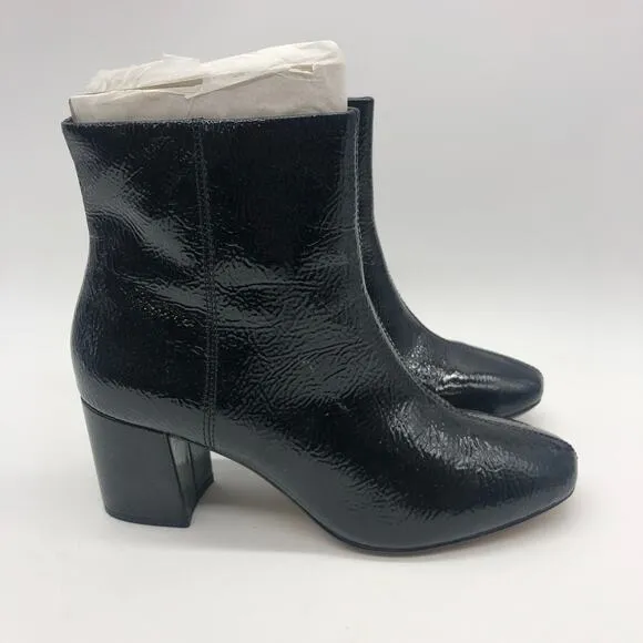 Clarks Womens Chantelle Stone Zipper Ankle Boots Black Size 9 M