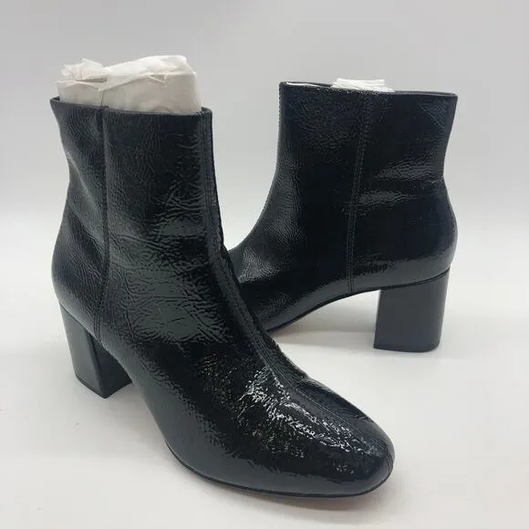 Clarks Womens Chantelle Stone Zipper Ankle Boots Black Size 9 M