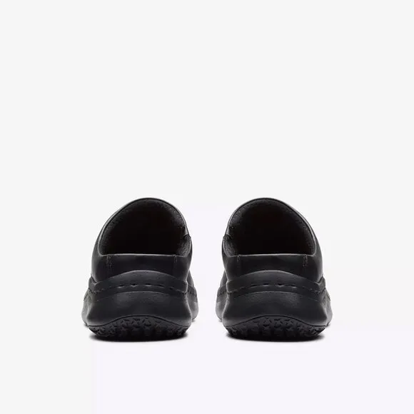 Clarks Womens ClarksPro Clog Slip-on Shoes - Black Leather NEW