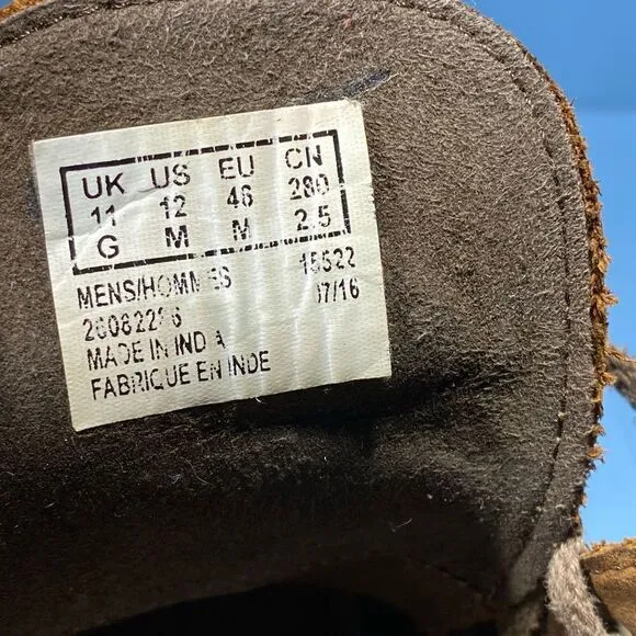 Clarks Bushacre Chukka Ankle Boots Brown Leather Shoes 15522 Size 12 M