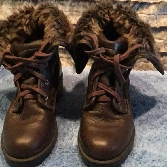 Clark’s Gortex fur lined combat boots