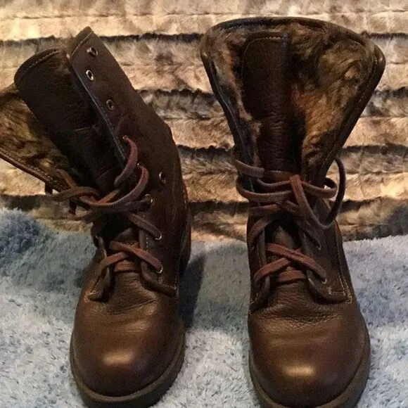 Clark’s Gortex fur lined combat boots