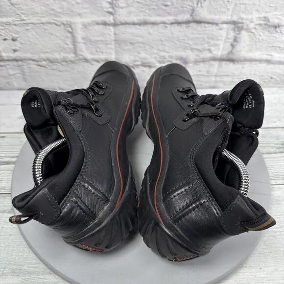 Clark’s muckers waterproof black leather rubber Women Sz 8 muck sneaker shoes