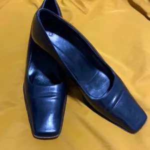 Coach Black Leather Heels, Made in Italy / Size 7 1/2
