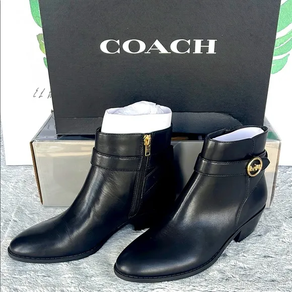 Coach Debi Leather Bootie Ankle Boots