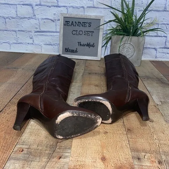Coach Millie Boots Size 7.5  Signature C Logo Print