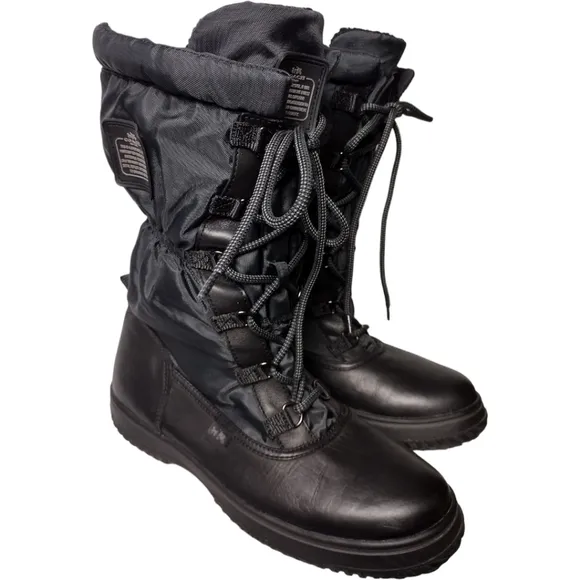 Coach New York Sage Cold Weather Nylon Lace Up Boots