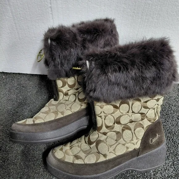 Coach Women's Fur-Lined Boots 7.5