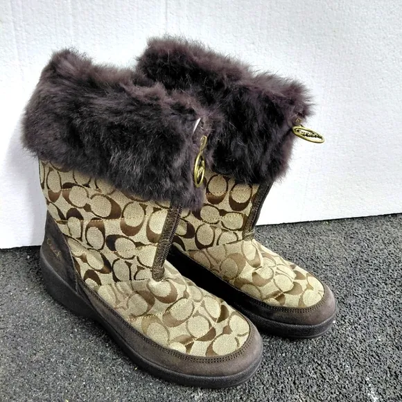 Coach Women's Fur-Lined Boots 7.5
