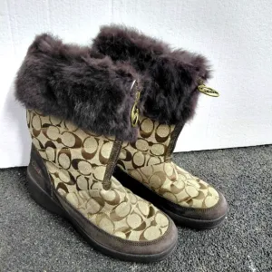 Coach Women's Fur-Lined Boots 7.5