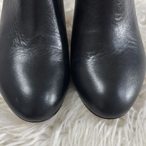Coach Women's Black Leather Seneca Ankle Boots Size 10B