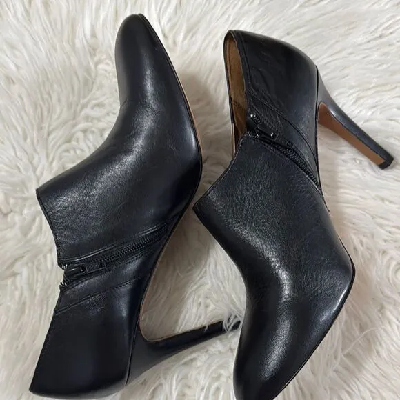 Coach Women's Black Leather Seneca Ankle Boots Size 10B