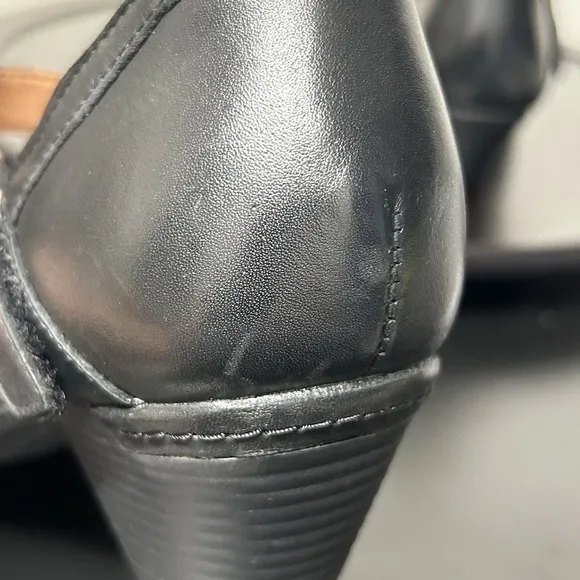 Cobb Hill Laurel Black Leather Mary Jane Pump Heel Shoes Size 9.5 Wide NEW $139