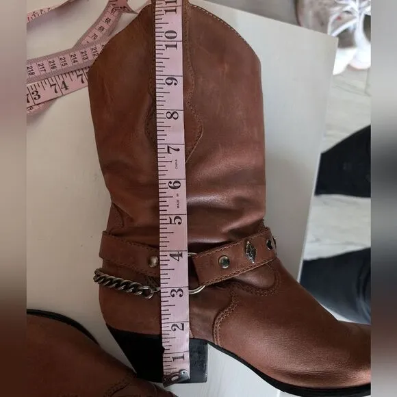 Code West Western Cowboy Boots Size Leather Harness Size 8.5