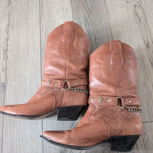 Code West Western Cowboy Boots Size Leather Harness Size 8.5