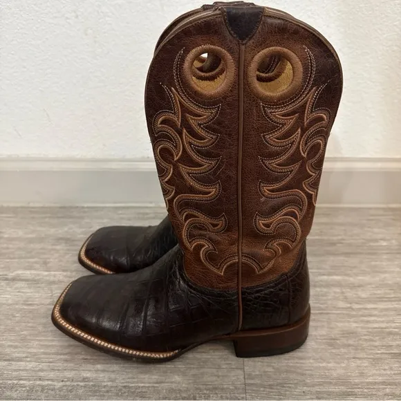 CODY JAMES MEN'S EXOTIC CAIMAN BELLY WESTERN BOOTS - BROAD SQUARE TOE
