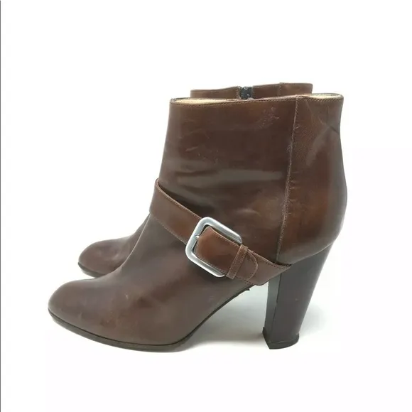 Cole Haan 9 Brown Leather Ankle Boots High Heel