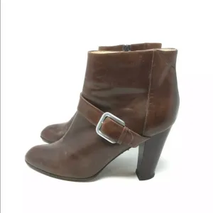 Cole Haan 9 Brown Leather Ankle Boots High Heel