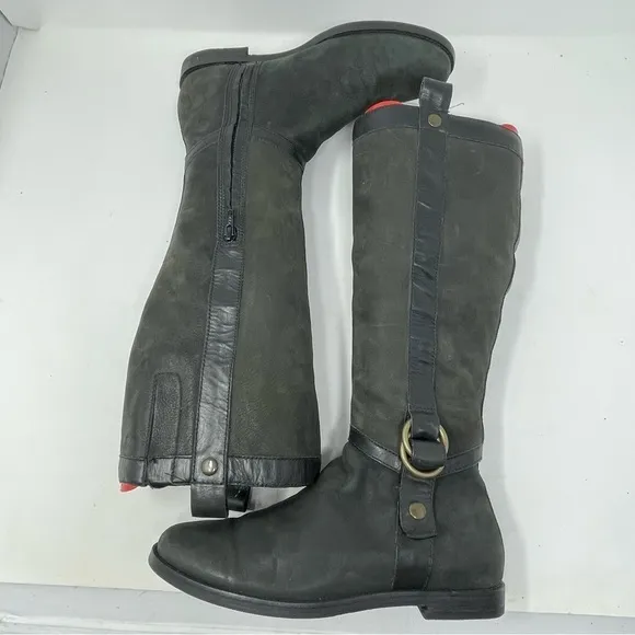 Cole Haan Air Liberty Boots Riding Leather E10 S32274 Black sz 7