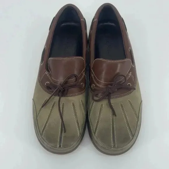 Cole Haan Duck Waterproof Leather Summer Slip On Shoes Mens Size 12M Preppy