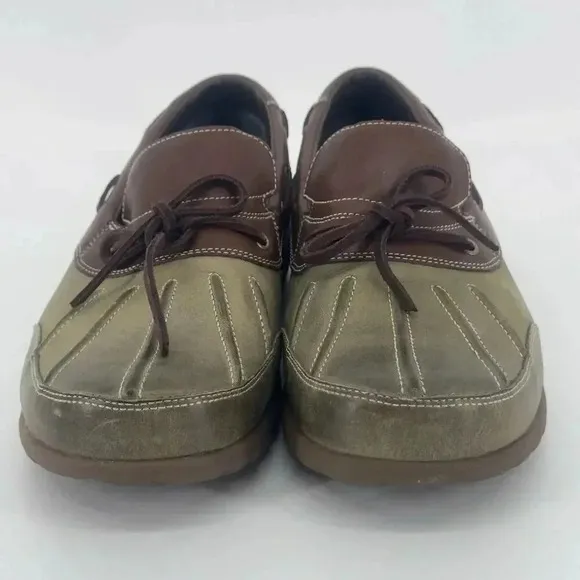 Cole Haan Duck Waterproof Leather Summer Slip On Shoes Mens Size 12M Preppy