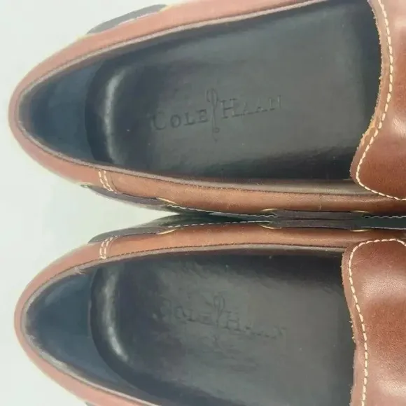 Cole Haan Duck Waterproof Leather Summer Slip On Shoes Mens Size 12M Preppy