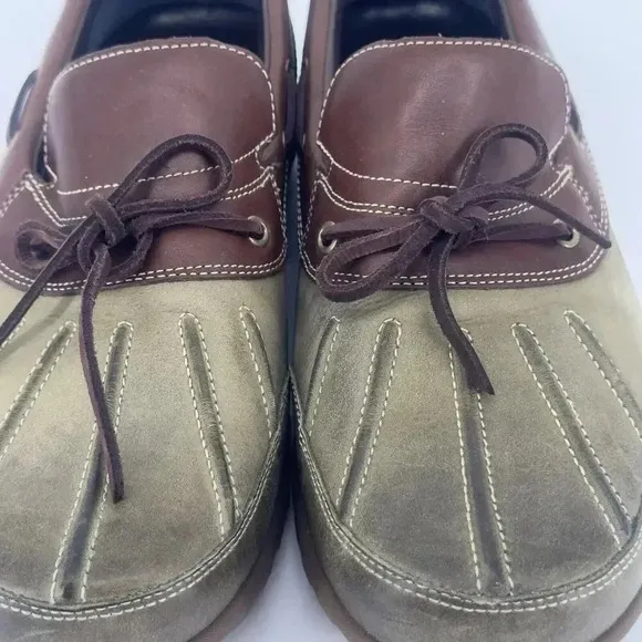 Cole Haan Duck Waterproof Leather Summer Slip On Shoes Mens Size 12M Preppy