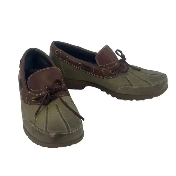 Cole Haan Duck Waterproof Leather Summer Slip On Shoes Mens Size 12M Preppy