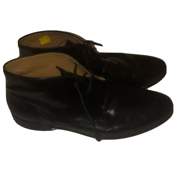 Cole Haan‎ Grand Chukka Boots Black Leather Lace up Brogue Ankle Size 11.5