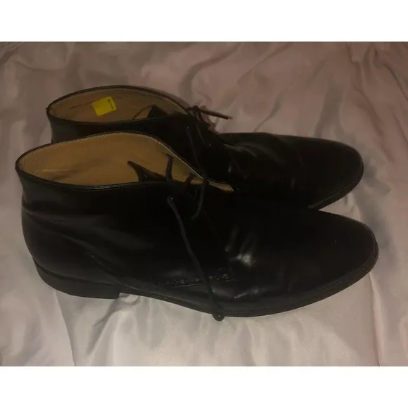 Cole Haan‎ Grand Chukka Boots Black Leather Lace up Brogue Ankle Size 11.5