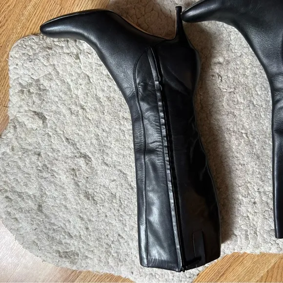 Cole Haan leather Black kitten Heeled Boots