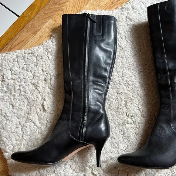 Cole Haan leather Black kitten Heeled Boots