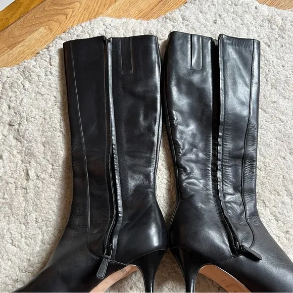 Cole Haan leather Black kitten Heeled Boots