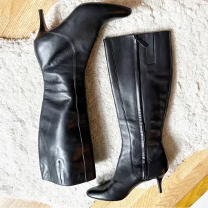 Cole Haan leather Black kitten Heeled Boots