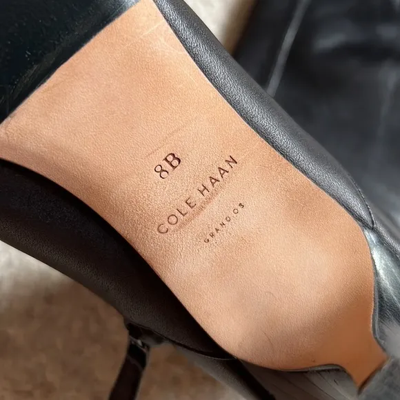 Cole Haan leather Black kitten Heeled Boots