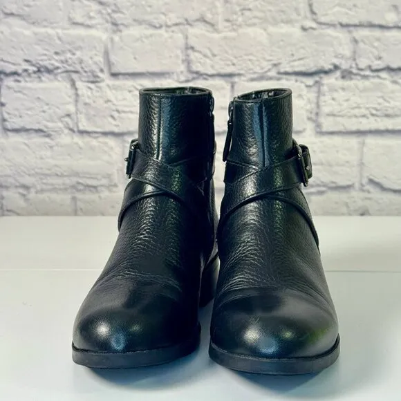 Cole Haan Manda Black Leather Ankle Boots – Size 7B