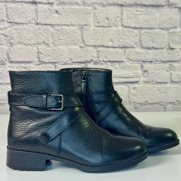 Cole Haan Manda Black Leather Ankle Boots – Size 7B