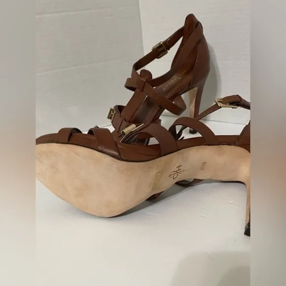 Cole Haan Marine Air Sandal 10 1/2 BBrown Leather Pumps ShoesHigh Heels
