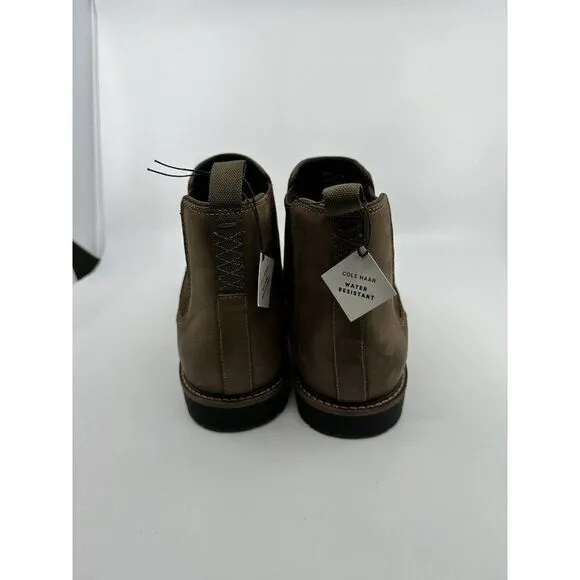 Cole Haan Mens Midland Chelsea Boot Truffle Nubuck Black Leather C37591 Size 12