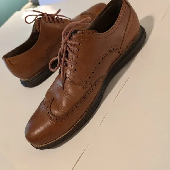 Cole Haan Men's Original Grand Shortwing Oxford Woodbury/Java Brown Size 13